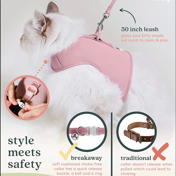 Romp Cat Harness, Collar & Leash Set. - Picture 4 of 5